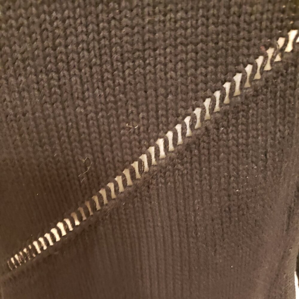 Monterey Bay Black & White Butterfly One Snap Closure Cardigan/Sweater, Size XL - Picture 10 of 14